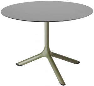 Столик ламинированный кофейный Tripe оливковый, светло-серый Ø700х510 мм