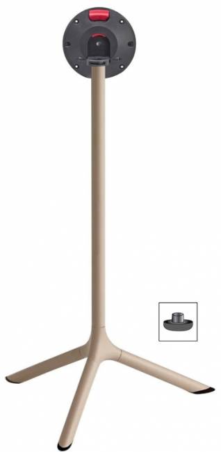 Стол ламинированный барный складной Tripe Folding тортора, цементный Ø600х1100 мм