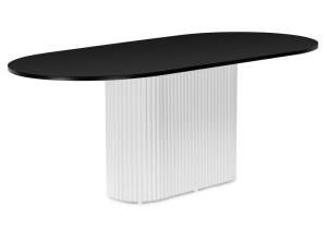 Барон О 200 х 90 черная пленка шагрень / белые ноги