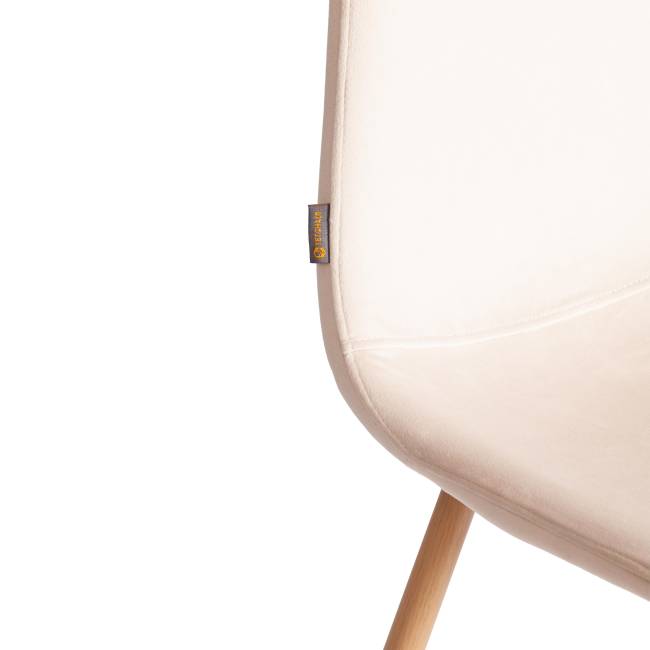 Стул BREEZE (mod. JSC-58) Велюр/металл , 44 х 53 х 86 см, Creamy (кремовый) HLR 5 / натуральный (Комплект из 4 шт.) кремовый Велюр/металл