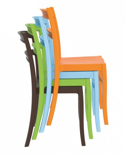 Стул пластиковый Tiffany оранжевый 450х510х850 мм