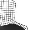 Стул обеденный Bertoia черный с черной подушкой