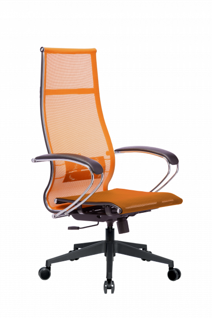 Кресло МЕТТА-7(MPRU)/подл.131/осн.002, оранжевый/оранжевый