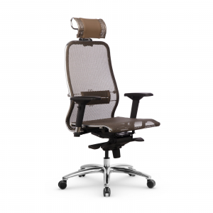 Кресло Samurai S-3.04 MPES, светло-коричневый, подголовник светло-коричневый