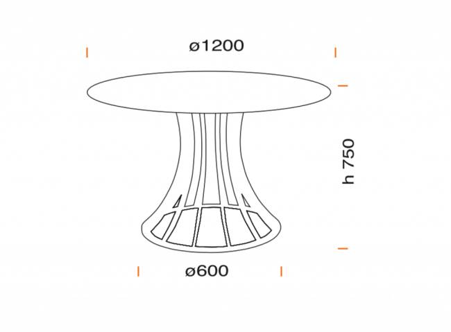 Стол ламинированный обеденный Onix Round Ø1200х750 мм
