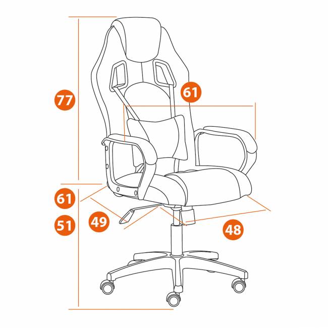 Кресло DRIVER (22) ткань, черный/красный, 2603/TW-08 черный/красный ткань