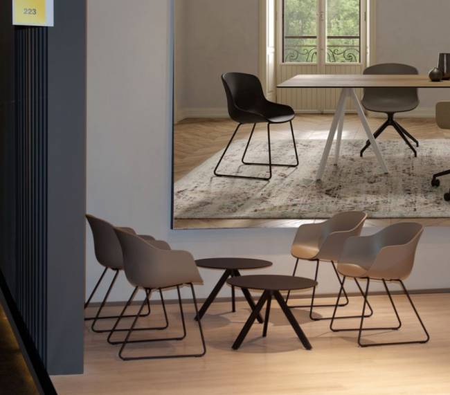 Столик ламинированный журнальный Tower Ø590х400 мм