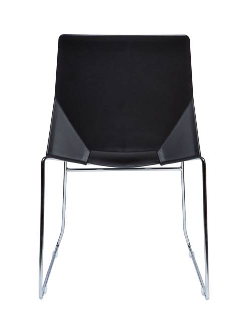 Стул / Элэвэн блэк / Eleven black / черный пластик / хром база