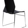 Стул / Элэвэн блэк / Eleven black / черный пластик / хром база