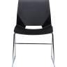 Стул / Элэвэн блэк / Eleven black / черный пластик / хром база