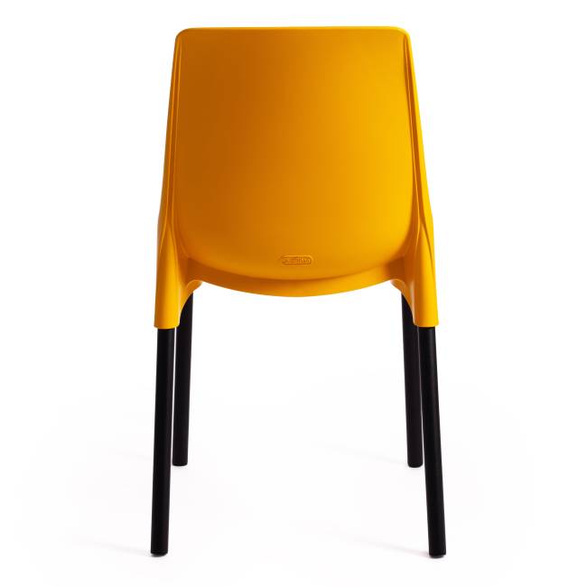 Стул GENIUS (mod 75) / 1 шт. в упаковке металл/пластик, 46x56x84cм, желтый/черные ножки желтый металл/пластик Стул GENIUS (mod 75) / 1 шт. в упаковке металл/пластик, 46x56x84cм, желтый/черные ножки желтый металл/пластик