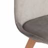 Стул TULIP SOFT (mod. 053V) / 1 шт. в упаковке дерево/пластик/вельвет, 49,5 x 54,5 x 84 см, Светло-серый (HLR 39)/натуральный Светло-серый (HLR 39)/натуральный дерево/пластик/вельвет