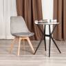 Стул TULIP SOFT (mod. 053V) / 1 шт. в упаковке дерево/пластик/вельвет, 49,5 x 54,5 x 84 см, Светло-серый (HLR 39)/натуральный Светло-серый (HLR 39)/натуральный дерево/пластик/вельвет