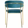 Стул Turin бирюзовый с золотыми ножками
