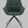 Кресло вращающееся Кимберли рогожка/замша зеленый
