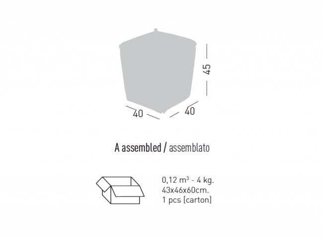 Пуф с обивкой Finferlo 400х400х450 мм Пуф с обивкой Finferlo 400х400х450 мм