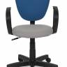 Кресло офисное из ткани TetChair CH 413 (Серая + синяя ткань)
