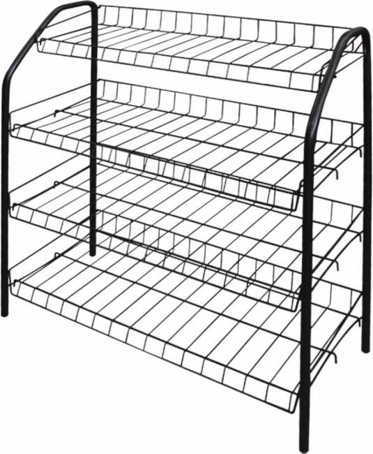 Этажерка для обуви ЭТ1 арт. ЭТ1/Ч 4 полки, черный