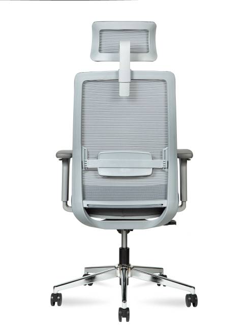 Кресло офисное / Райт грэй / Right grey / серая сетка/ серая ткань /хром база Кресло офисное / Райт грэй / Right grey / серая сетка/ серая ткань /хром база