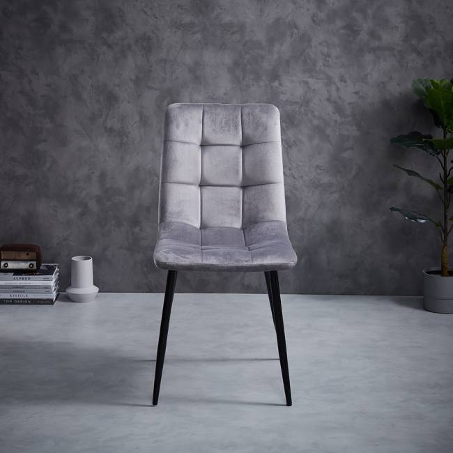 Стул HOMY, вельвет серый