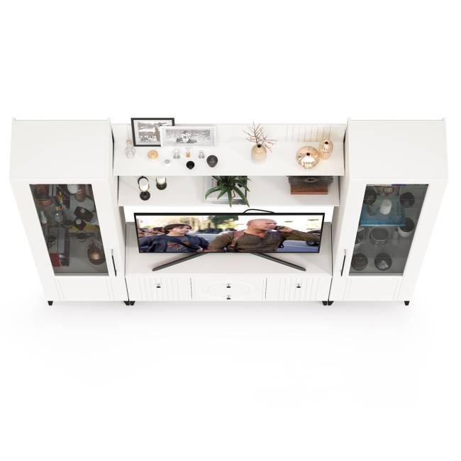 Гостиная Валенсия № 63 цвет белый шагрень