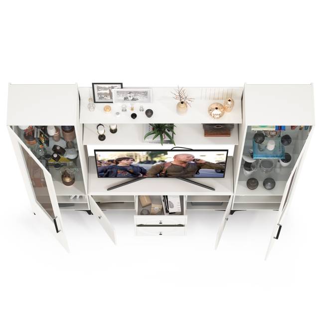 Гостиная Валенсия № 63 цвет белый шагрень