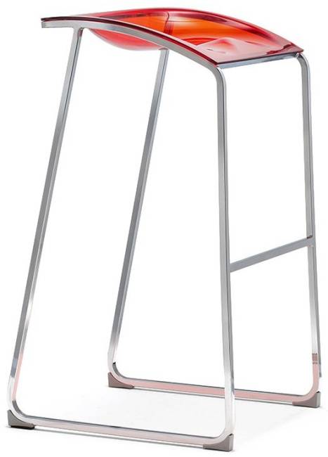 Табурет пластиковый барный Arod красный 460х495x825 мм