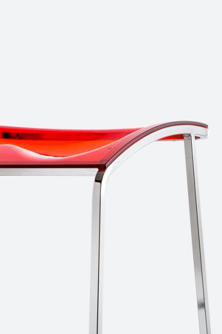 Табурет пластиковый барный Arod красный 460х495x825 мм