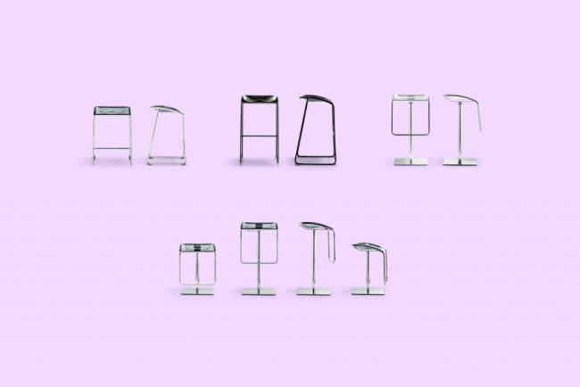 Табурет пластиковый барный Arod красный 460х495x825 мм