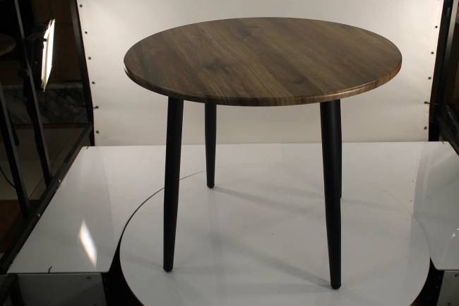 Стол на металлокаркасе круглый М301.0А52 Дуб бомонт лофт  