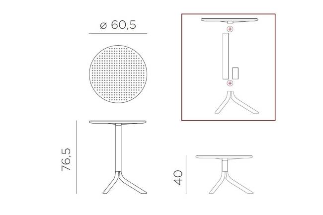 Стол Nardi Step, тортора
