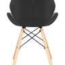 Набор 4 шт Стул обеденный DOBRIN BUTTERFLY, ножки светлый бук, цвет сиденья чёрный