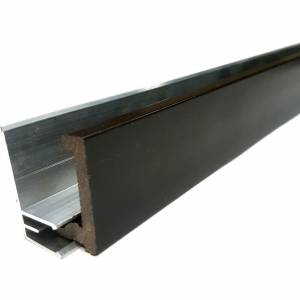 Стартовый профиль ДПК с алюминиевой направляющей, 40*24*3000 мм, антрацит Стартовый профиль ДПК с алюминиевой направляющей, 40*24*3000 мм, антрацит