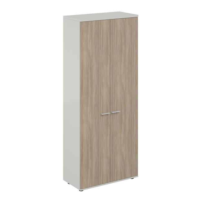 SG.824.SH.OD / Гардероб 800х400х1955, з.ст ЛДСП 16 мм / корпус: серый бархат фасады: дуб темный