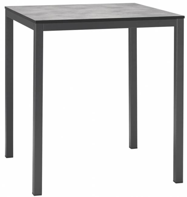 Стол ламинированный обеденный Mirto антрацит, цементный 700х700х750 мм
