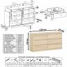 Комод на шесть ящиков Мори МК1380.6 цвет дуб сонома