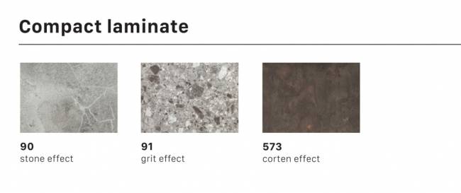 Столешница каплевидная Compact Laminate для подстолья Nemo, Domino, Tiffany, Cross, Rhino зернистый 830х830х10 мм