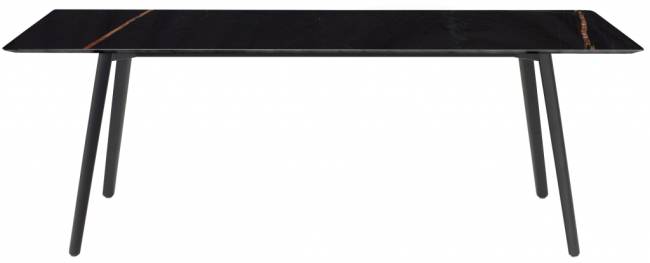 Стол мраморный Squid M черный, черный мрамор Сахара Нуар 2090х1000х740 мм