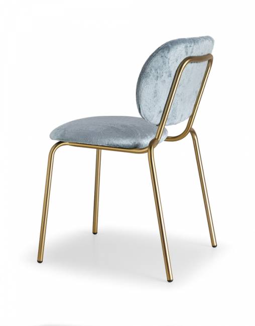 Стул металлический c обивкой Si-Si Bold матовое золото, светло-зеленый 620х530х800 мм