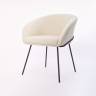 Дизайнерский стул Elegans бежевый, основание металл черный Дизайнерский стул Elegans бежевый, основание металл черный
