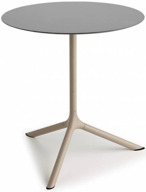Стол ламинированный обеденный Tripe Maxi тортора, светло-серый Ø800х740 мм