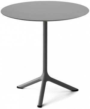Стол ламинированный обеденный Tripe антрацит, светло-серый Ø700х740 мм