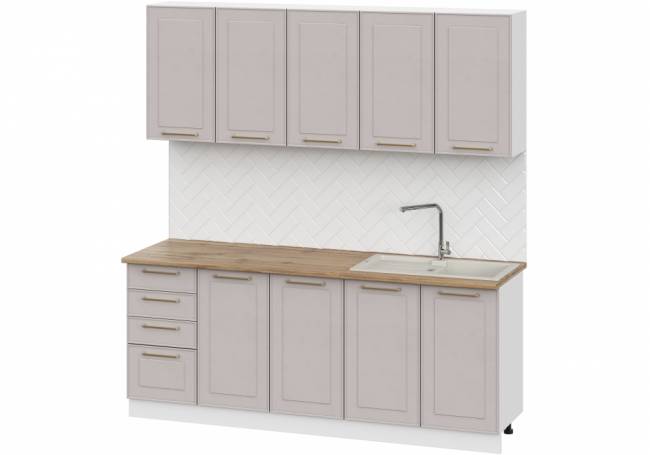 Готовая кухня Алиена 2,0 белый / шампань