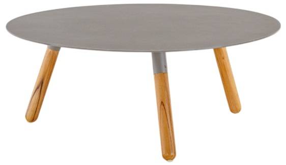 Столик металлический кофейный Bahamas натуральный, тортора Ø900х350 мм