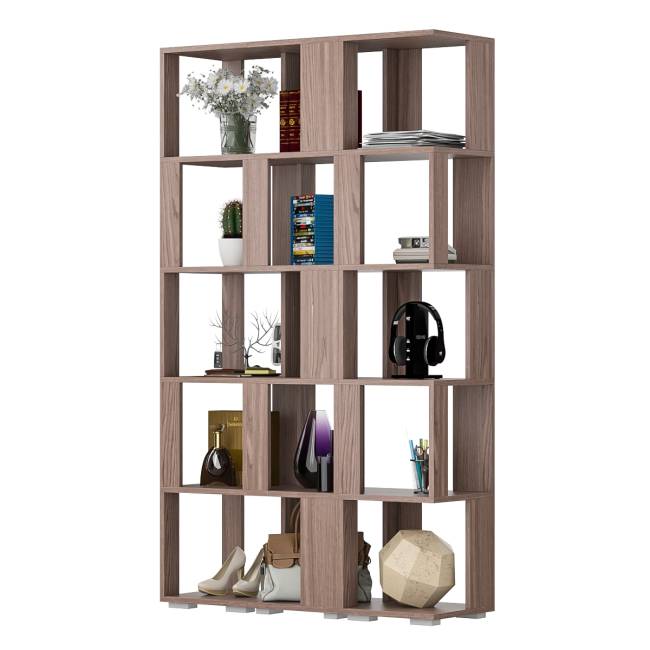 Комплект их 3-х открытых стеллажей цвет ясень шимо тёмный