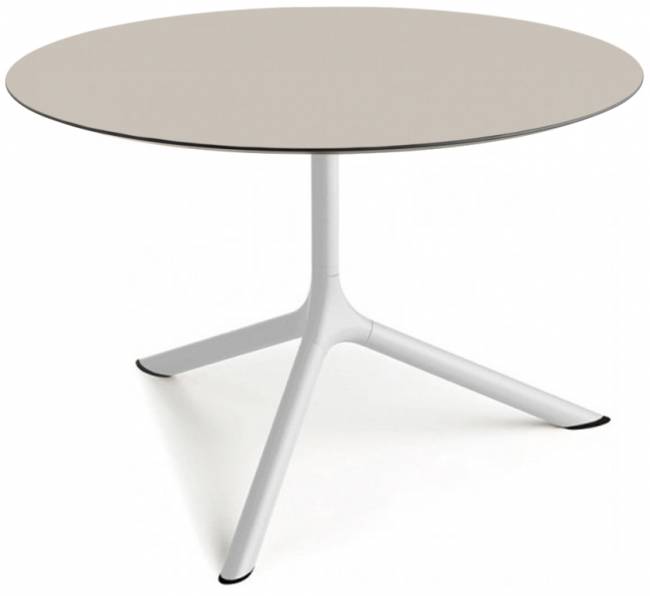 Столик ламинированный кофейный Tripe Maxi белый, тортора Ø800х510 мм Столик ламинированный кофейный Tripe Maxi белый, тортора Ø800х510 мм