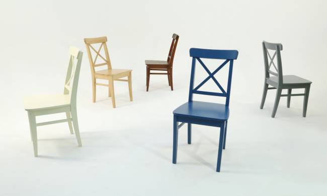 Стул Ингольф ПМ белый/гусиная лапка