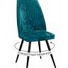 Стул DikLine 327 поворотный M19 бирюза, ножки черные