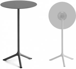 Стол ламинированный барный складной Tripe Folding антрацит, антрацит Ø600х1100 мм