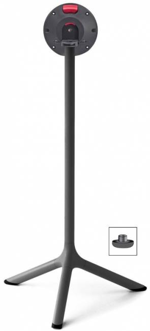 Стол ламинированный барный складной Tripe Folding антрацит, антрацит Ø600х1100 мм